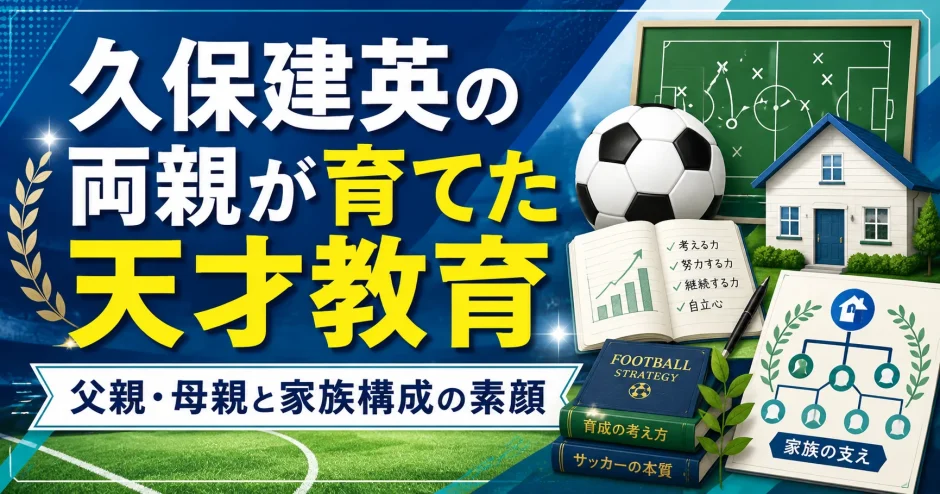 久保建英の両親が育てた天才教育｜父親・母親と家族構成の素顔