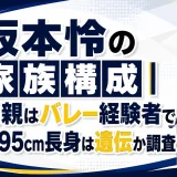 坂本怜の家族構成｜両親はバレー経験者で195cm長身は遺伝か調査