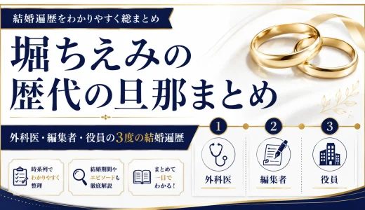堀ちえみの歴代の旦那まとめ｜外科医・編集者・役員の3度の結婚遍歴